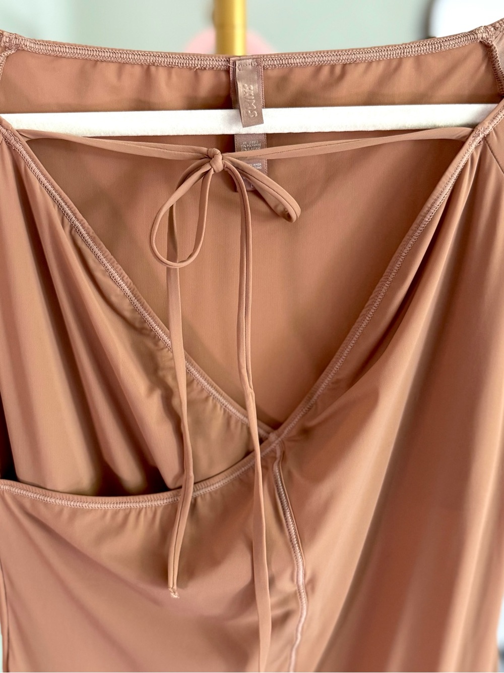 RARE SKIMS Jelly Sheer Off the Shoulder Dress in “Sienna” Size Large - Picture 3 of 6